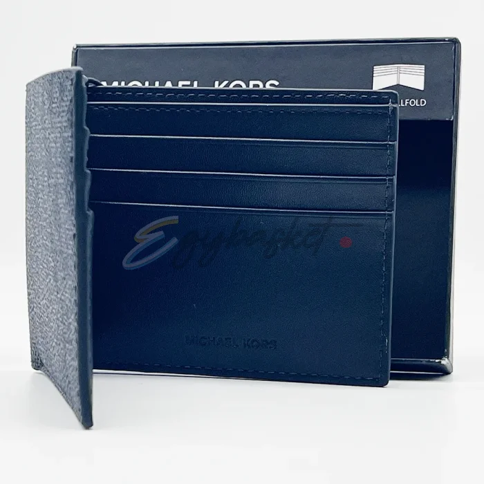 Michel Kors Men Leather Wallet Black Pattern - Image 1