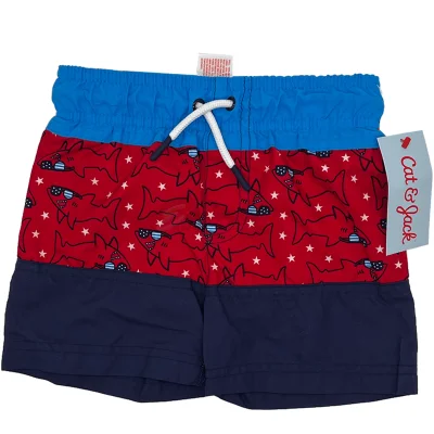 Cat & Jack Swim Trunks Toddler Boys' Shark and Star