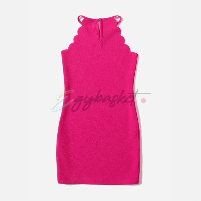 Scalloped Halter Neck Dress - Image 4