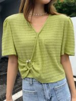 Pearl Puff Sleeve Blouse