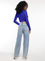 Long sleeve open neck ribbed shirts for women - Image 6
