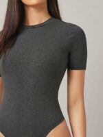 SHEIN BASICS Solid Form Fitted Bodysuit - Image 6