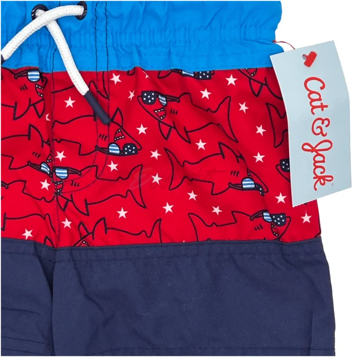 Cat & Jack Swim Trunks Toddler Boys' Shark and Star - Image 2