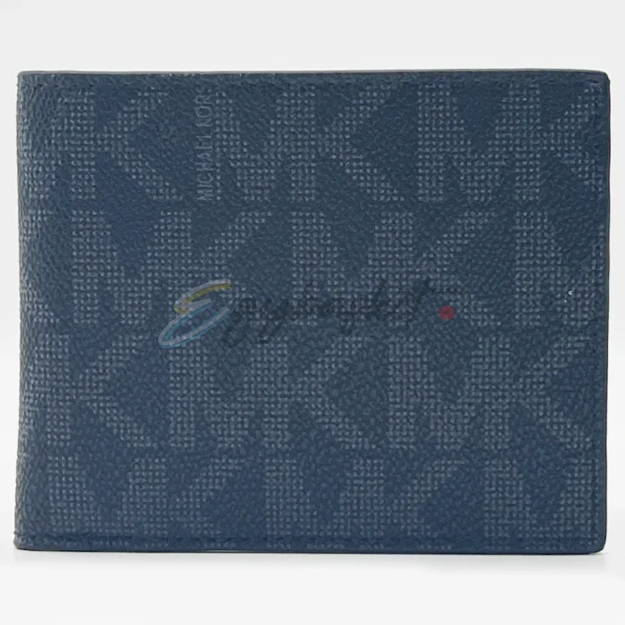 Michel Kors Men Leather Wallet Black Pattern - Image 4