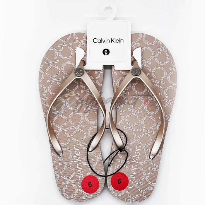 Calvin Klein sarminya gold slipper Original - Image 7
