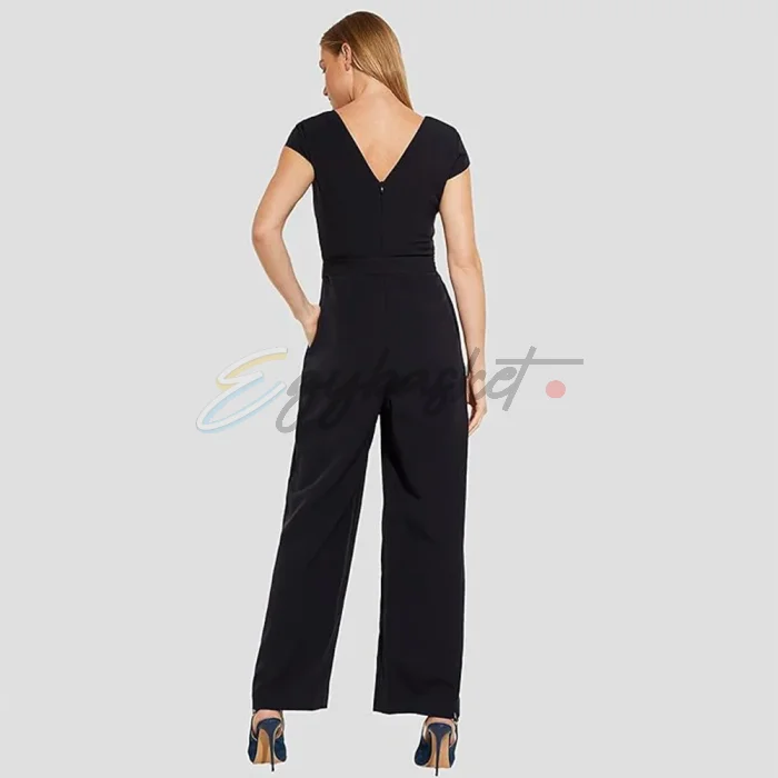 Elegant Black Cap-Sleeve Jumpsuit by Comma, S.Oliver - Image 6