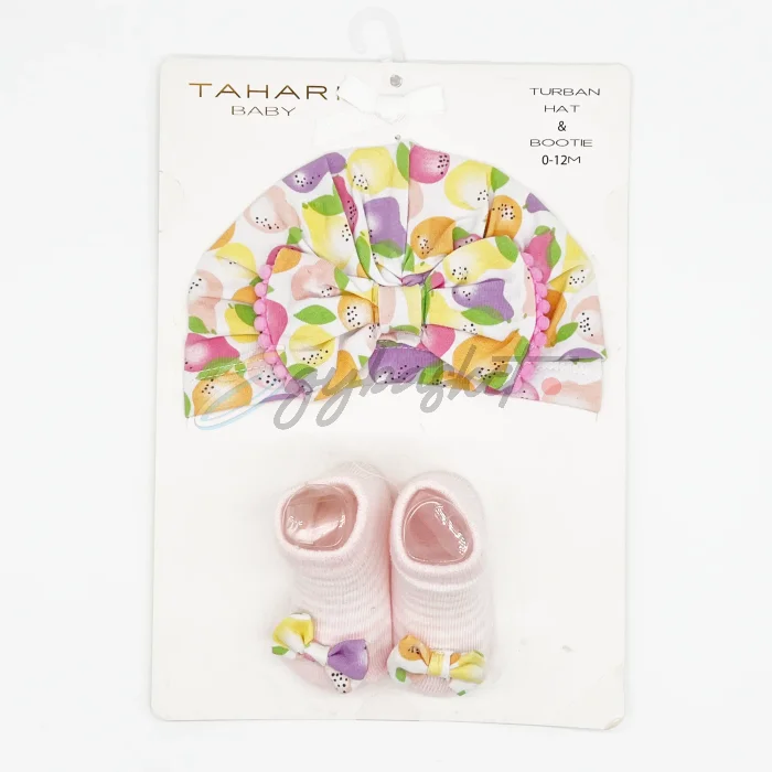 Tahari Baby Socks and Turban (Colorful) - Image 1