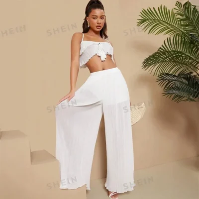 SHEIN Tall Women's Tank Top & Wide Leg Pants Set