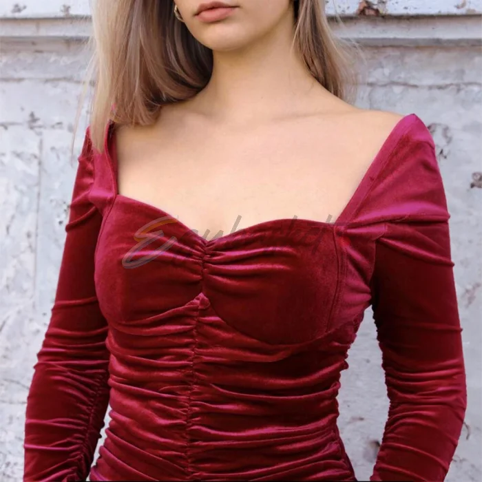 Frenchy SHEIN X FRENCHY Robe Velour - Image 9