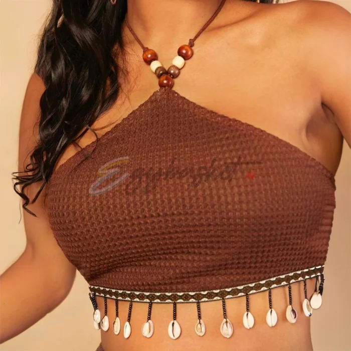 SHEIN SXY Lace Up Backless Halter Top & Flare Pants - Image 7