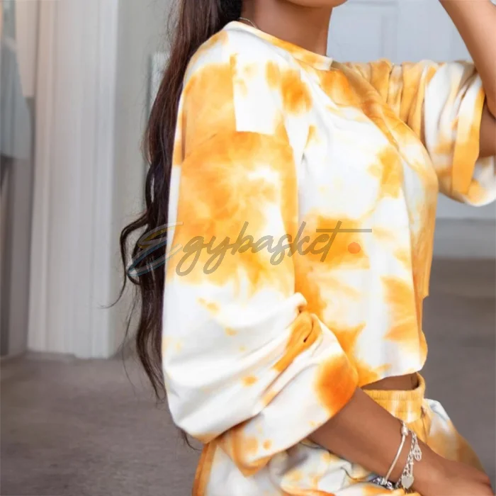SHEIN EZwear Tie Dye Pullover & Joggers Set - Image 4