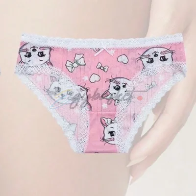 SHEIN A set of 2-piece cartoon cat print underwear