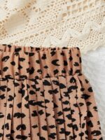 SHEIN Girls Allover Print Pleated Skirt - Image 3