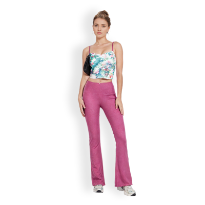 SHEIN Qutie Solid Wide Leg Pants