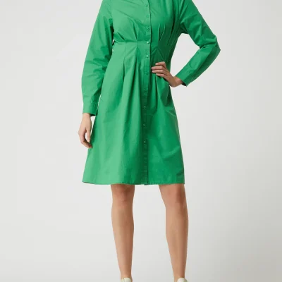s.Oliver Hemdblusenkleid aus Baumwolle in gruen