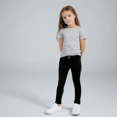 LCWAIKIKI Kids Girl's black Jean Trousers