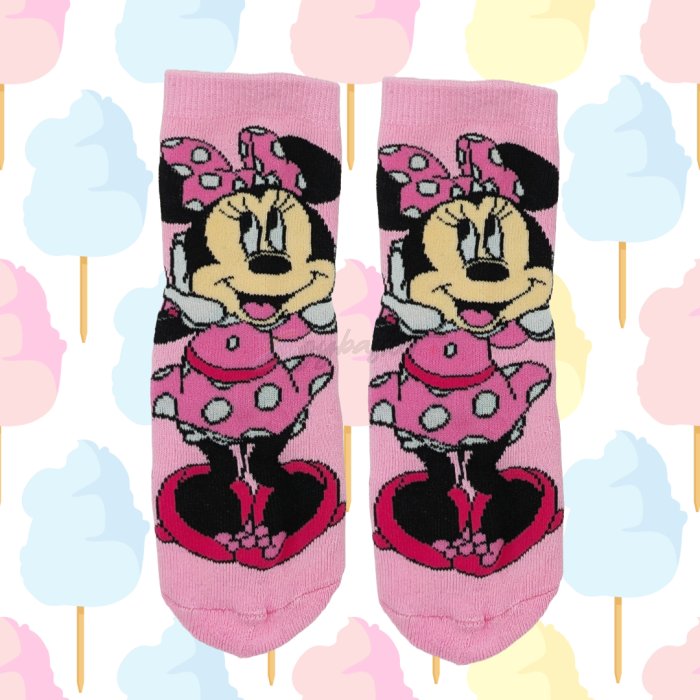 Disney Minnie Mouse girls slipper socks with rubber floor grips - Image 2
