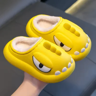 Children's Cotton Slippers Yellow 18 cm