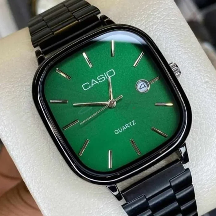 Casio quartz watch vintage Green Black (Not Original) - Image 6