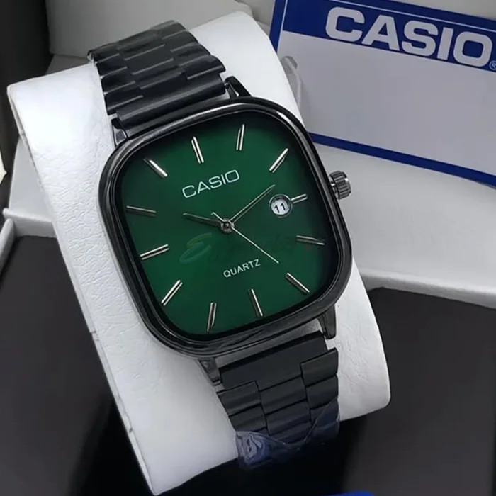 Casio quartz watch vintage Green Black (Not Original) - Image 2