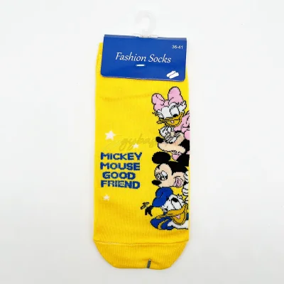 Yellow Mickey Women Socks