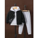 SHEIN Boy Solid Front Jacket