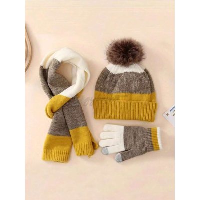 Shein Kids wool Hat Scarf Gloves