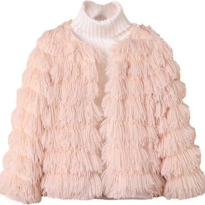 SweatyRocks Girls’ Faux Fur Coat