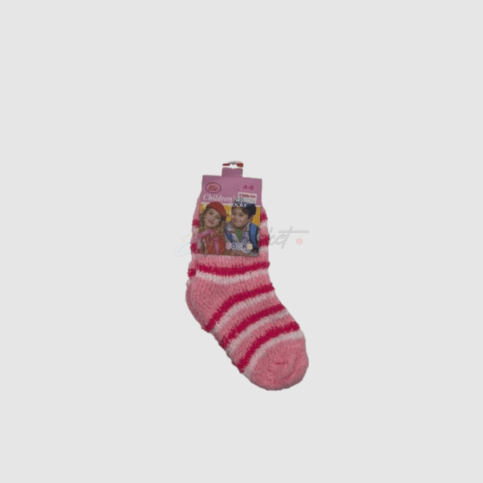 Pink Girls Fluffy Socks - Image 2