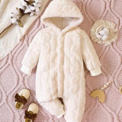 Girl Teddy Hooded Jumpsuit