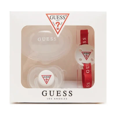 Guess 3-pack pacifier clip holder set with cover