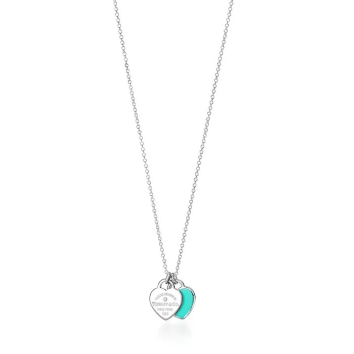 Tiffany & Co Mint Green Mini Heart Pendant in Sterling Silver - Image 4