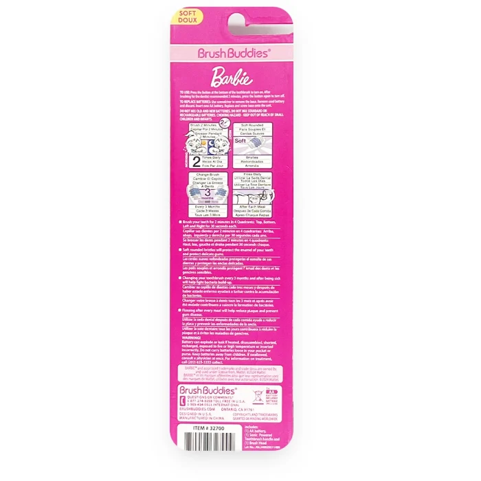 Barbie Sonic Powered Toothbrush (By Brush Buddies) - Image 2