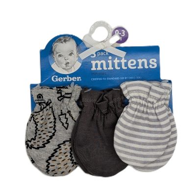 Gerber 3-Pack Baby No Scratch Mittens