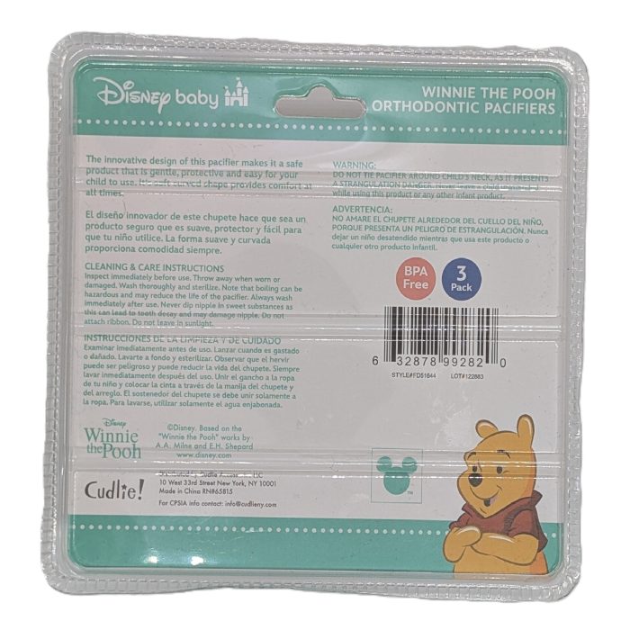 Disney Baby Winnie The Pooh Orthodontic Pacifiers 3 Pack - Image 2