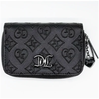 Juicy Couture Embossed Black Zip Wallet