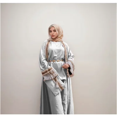 Kaftan Hamsat White Set