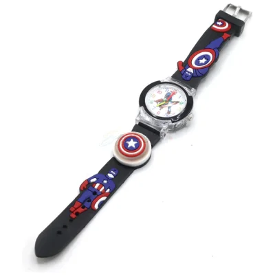 Time Up Analog Dial Cartoon Disco Light Kids Watch for Boys & Girls (Age:3-10 Years) -RBT-Cap-X