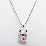 NEFERU Sparkle Monkey Pendant – Silver Statement Necklace