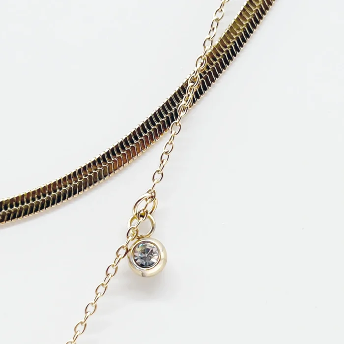 NEFERU Third Eye Layers – Gold Multi-Strand Necklace - Image 2