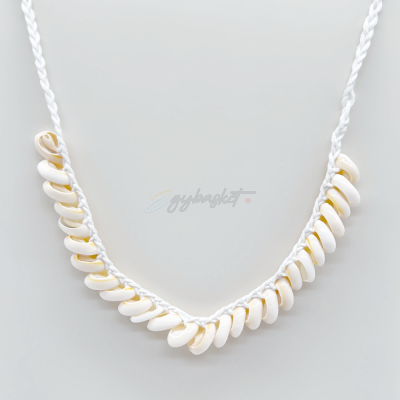 Tide Line   Braided Cowrie Shell Necklace