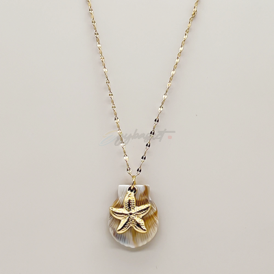 Starfish & Shell Charm Necklace