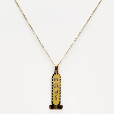 NEFERU Name of the Gods – Hieroglyphic Cartouche Necklace