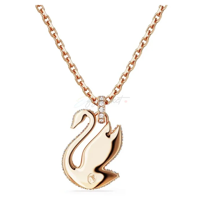 Swarovski Swan pendant Swan, Medium, Pink, Rose gold-tone - Image 5