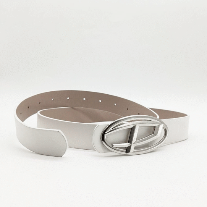 "Diesel WOMEN BELT WHITE LEATHER" - Image 3