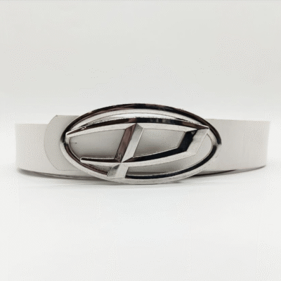 "Diesel WOMEN BELT WHITE LEATHER"