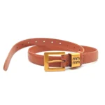mm Brown 100 cm High-grade leather belt for women - Image 3