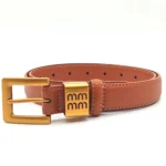 mm Brown 100 cm High-grade leather belt for women