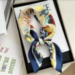 Silk Scarf dark blue
