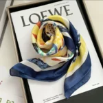 Silk Scarf dark blue - Image 3